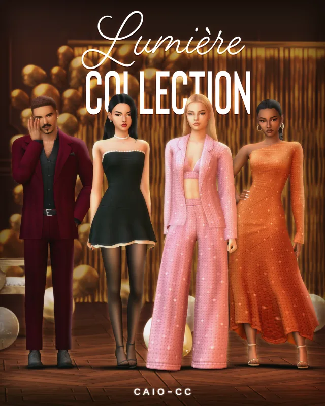 Vista previa de Colección Lumière, crear un sim de caio-cc para Los Sims 4.