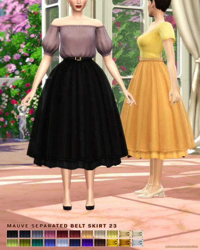 Vista previa de Colección Mauve, ropa de rustys-cc para Los Sims 4.