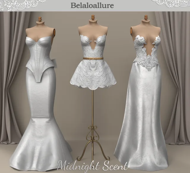 Vista previa de Colección Midnight Scent cc, crear un sim de belaloallure3 para Los Sims 4.