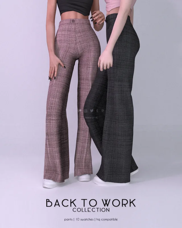 Vista previa de Colección Pants - Back to Work, ropa de luxysims para Los Sims 4.