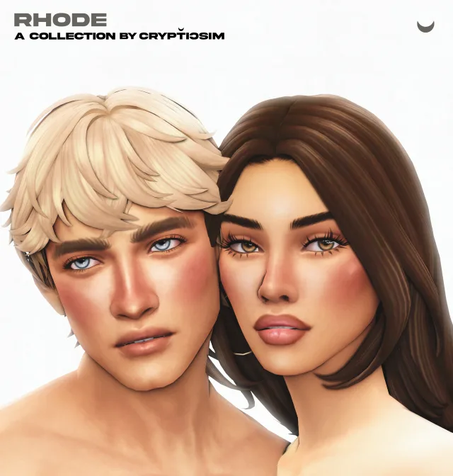Vista previa de Colección RHODE, maquillaje de crypticsim para Los Sims 4.