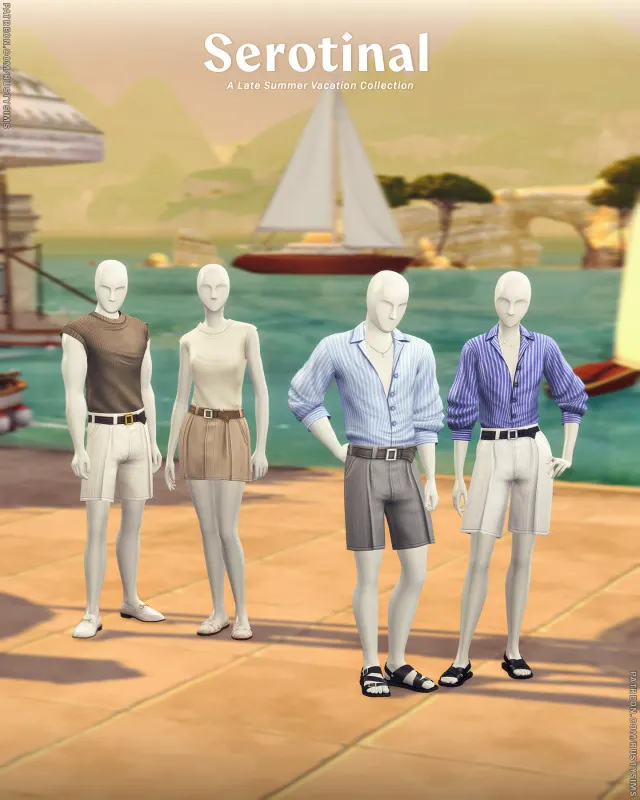 Vista previa de Colección Serotinal Summer, ropa de rustys-cc para Los Sims 4.
