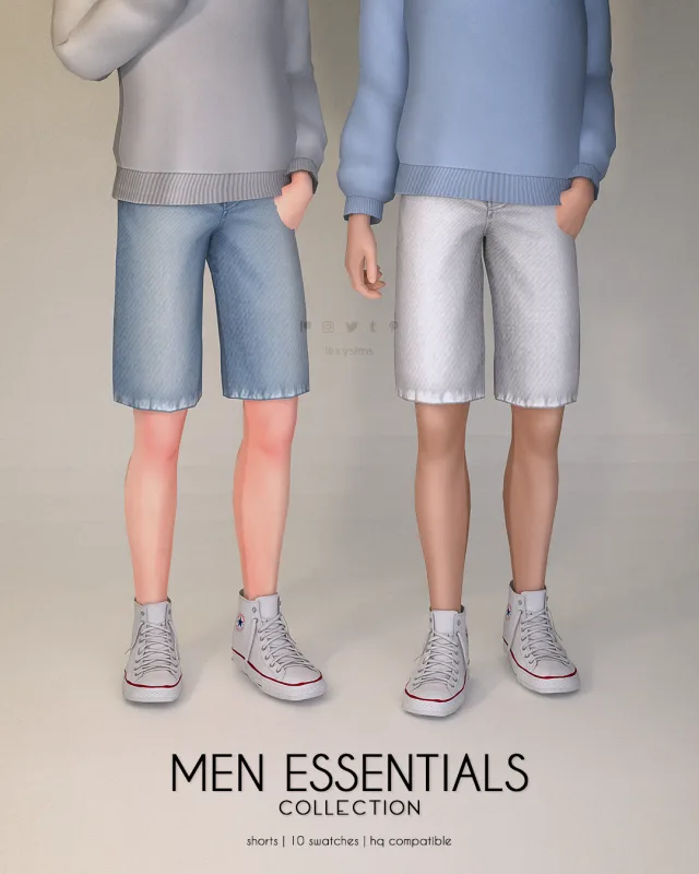 Vista previa de Colección Shorts - Men Essentials, ropa de luxysims para Los Sims 4.
