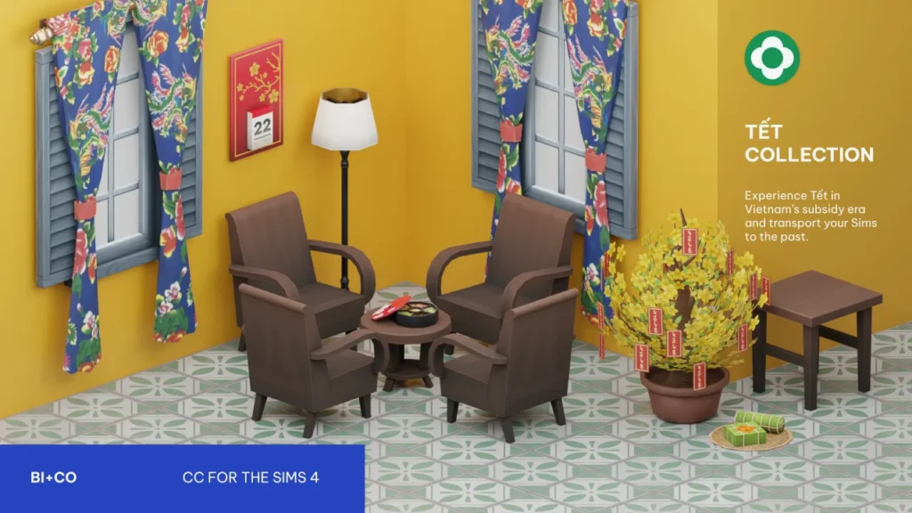 Vista previa de Colección Tet, contenido personalizado de biplusco para Los Sims 4.