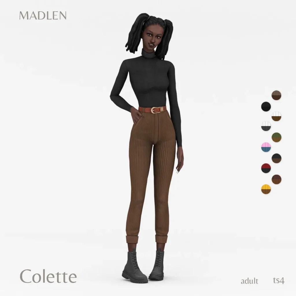 Vista previa de Colette conjunto warm and soft fabrics make this, ropa de madlensims para Los Sims 4.