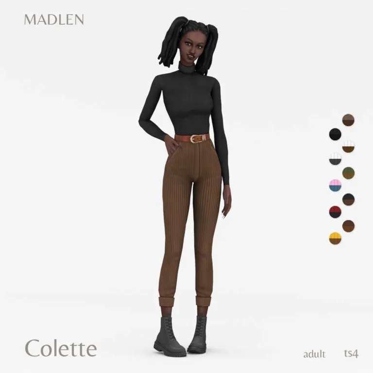 Vista previa de Colette conjunto warm and soft fabrics make this, ropa de madlensims para Los Sims 4.