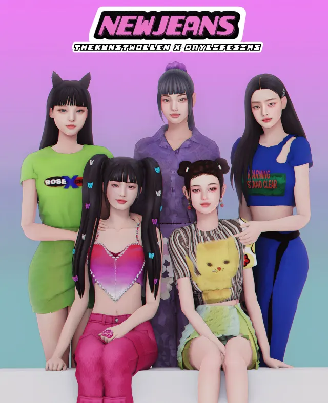 Vista previa de Collaboration together with an amazing creator, @daylifesims, cabello de thekunstwollen para Los Sims 4.