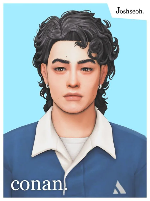 Vista previa de Conan cabello (Wishbone Era) - cabello Commissions, cabello de joshseoh para Los Sims 4.
