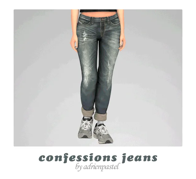 Vista previa de Confessions Jeans, ropa de its-adrienpastel para Los Sims 4.