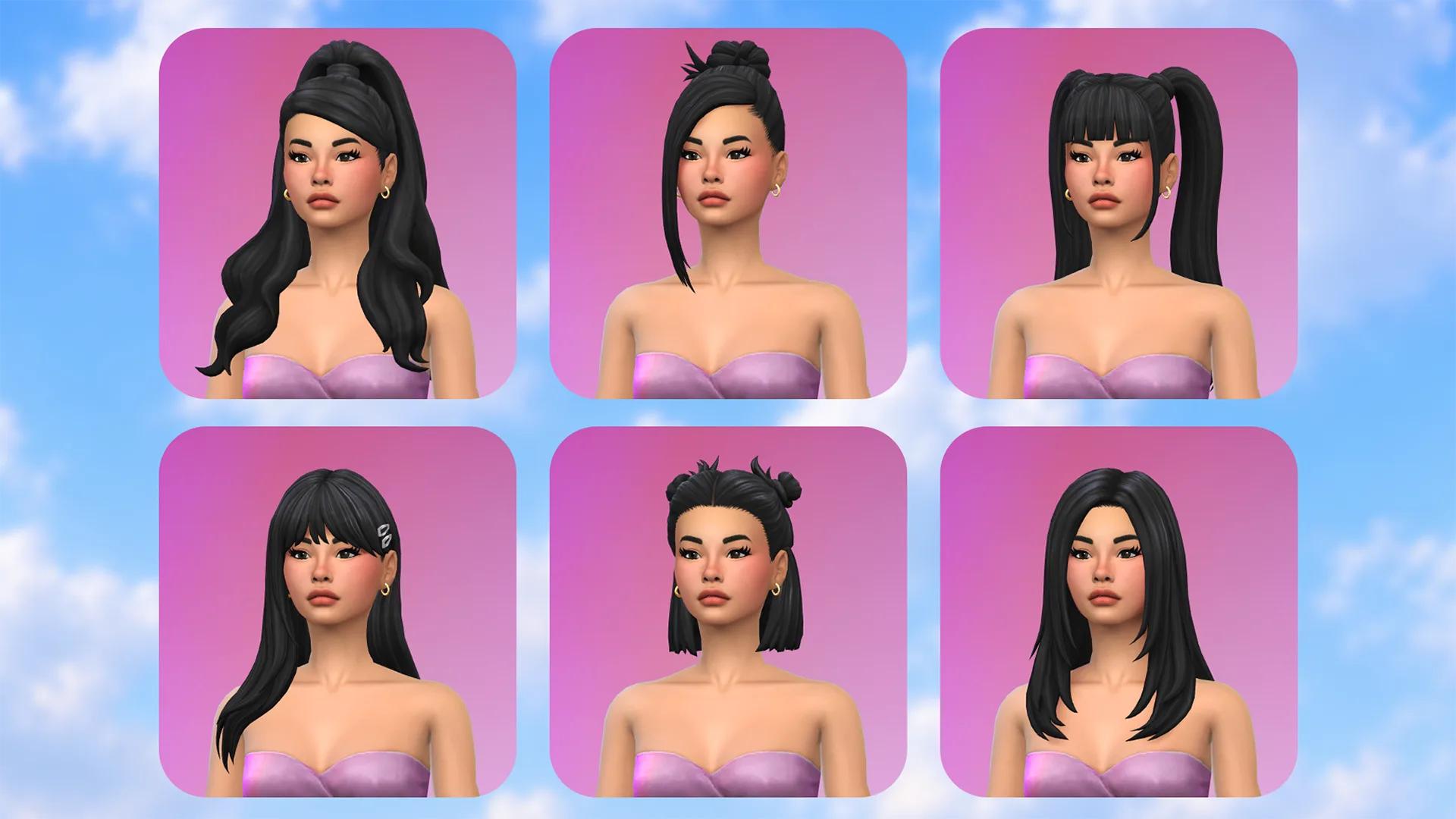 Los Sims 4 Conjunto Replay — MADLEN reúne seis peinados en el Conjunto de peinados Replay | Simlish4, imagen 2