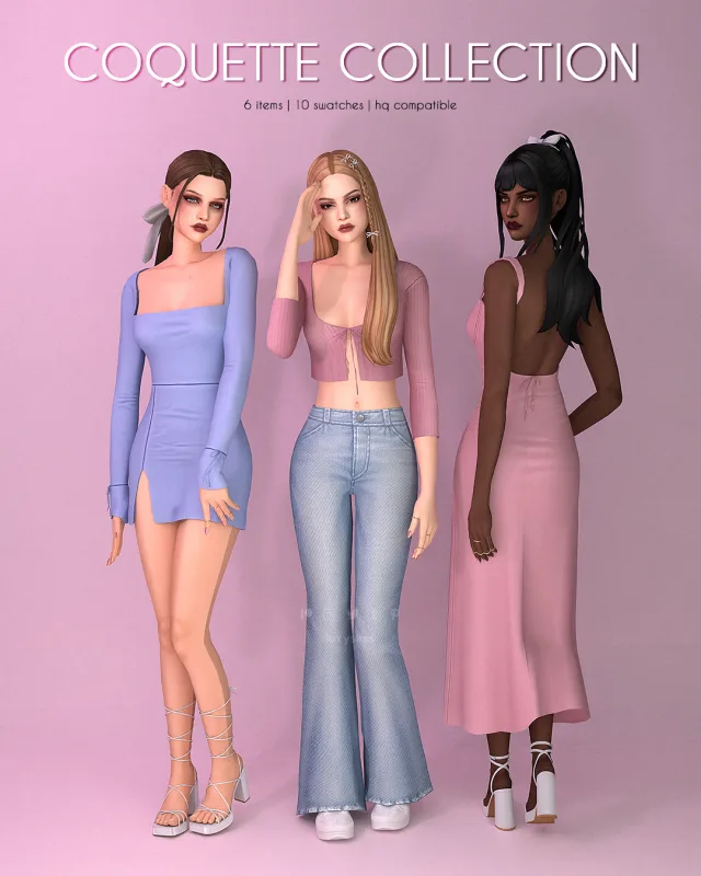Vista previa de Coquette colección - Complete, crear un sim de luxysims para Los Sims 4.