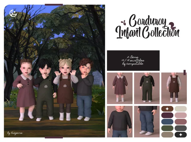 Vista previa de Corduroy Infant colección - FREE ACCESS, crear un sim de luxysims para Los Sims 4.