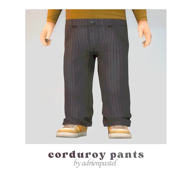 Vista previa de Corduroy Pants (infantes), ropa de its-adrienpastel para Los Sims 4.