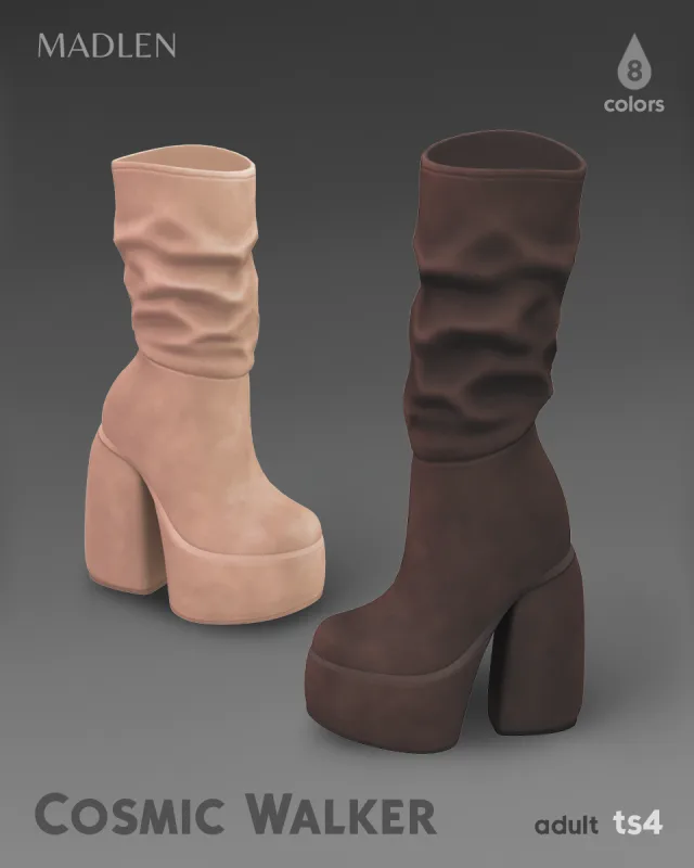 Vista previa de Cosmic walker get ready for cosmic walkers these, zapatos de madlensims para Los Sims 4.