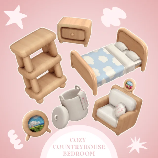 Vista previa de Cozy countryhouse bedroom i hope you enjoy, muebles de tamsiecc para Los Sims 4.