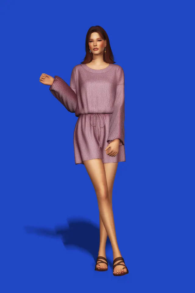 Vista previa de Cozy Knit Set, crear un sim de gorillax3-cc para Los Sims 4.