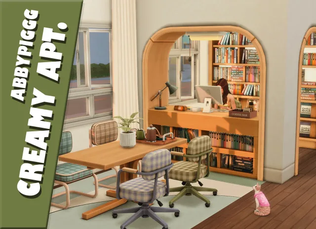 Vista previa de Creamy APT. Part1&2 120CC, construir y comprar de abbypiggg para Los Sims 4.
