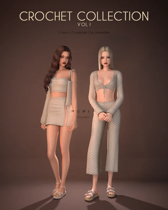 Vista previa de Crochet colección | - *Update *, crear un sim de luxysims para Los Sims 4.