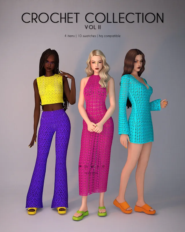 Vista previa de Crochet colección Vol II - Complete, crear un sim de luxysims para Los Sims 4.