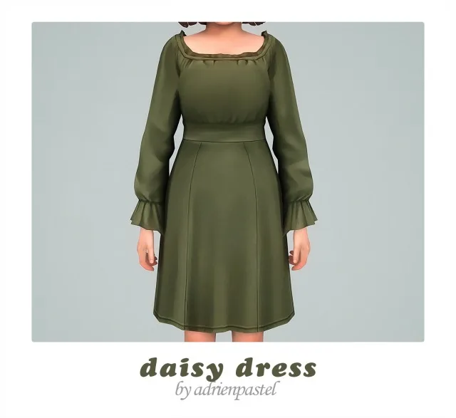 Vista previa de Daisy vestido (Kids), ropa de its-adrienpastel para Los Sims 4.