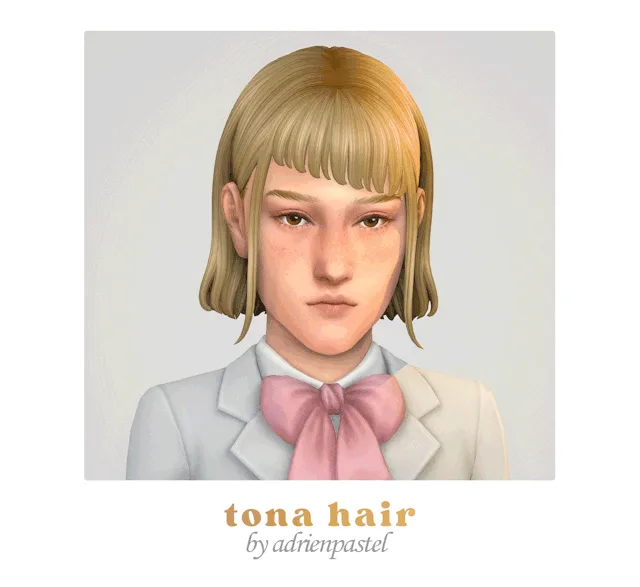 Vista previa de Daylifesims' Tona & Melany cabello (Kids conversiones), cabello de its-adrienpastel para Los Sims 4.