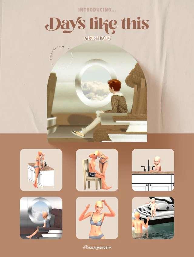Vista previa de Days like this β ππππ ππππ, poses de lilalmondsim para Los Sims 4.