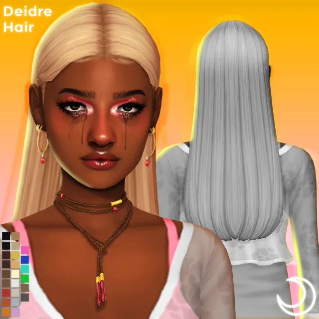 Vista previa de DEIDRE cabello BY IMVIKAI, cabello de imvikai para Los Sims 4.
