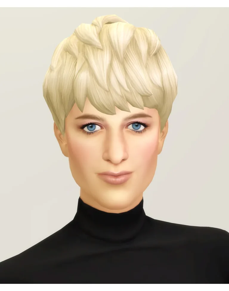 Vista previa de Diana cabello III (24 color), cabello de rustys-cc para Los Sims 4.
