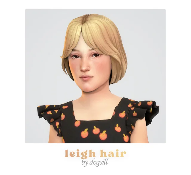 Vista previa de Dogsill' Leigh, Leila, Mikey, Talya & Teresa cabello (Kids conversiones), cabello de its-adrienpastel para Los Sims 4.