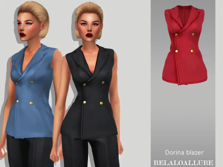 Vista previa de Dorina set, crear un sim de belaloallure3 para Los Sims 4.