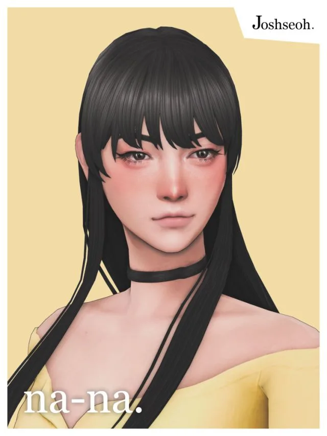 Vista previa de Download here, cabello de joshseoh para Los Sims 4.