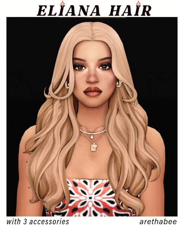 Vista previa de Download on patreon early access, cabello de arethabee para Los Sims 4.