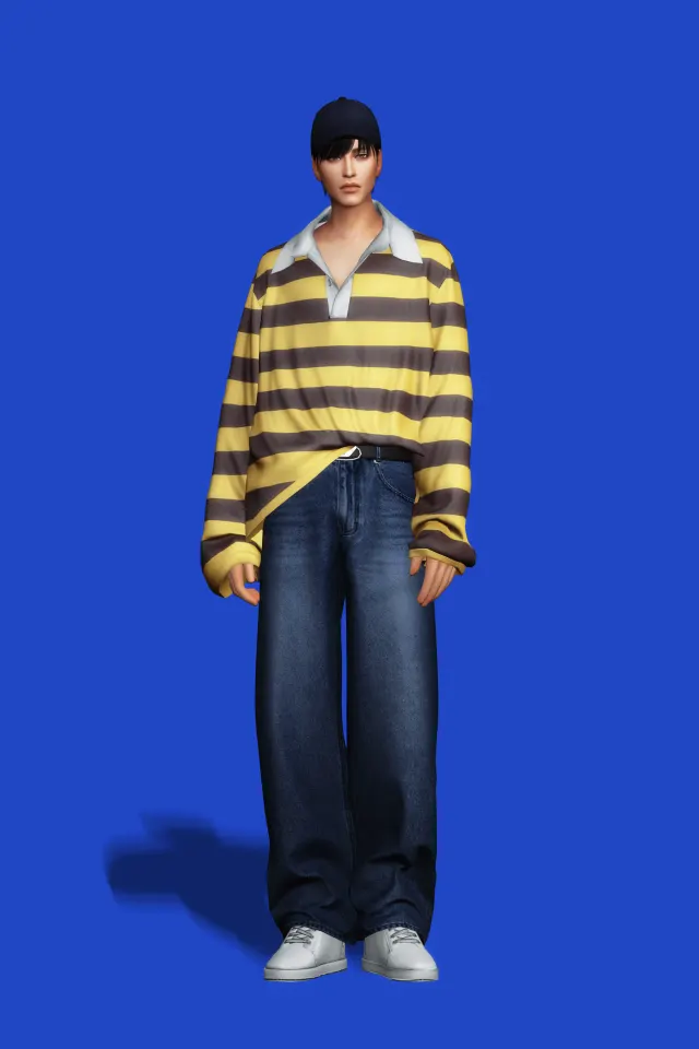Vista previa de Drift Polo Shirt, ropa de gorillax3-cc para Los Sims 4.
