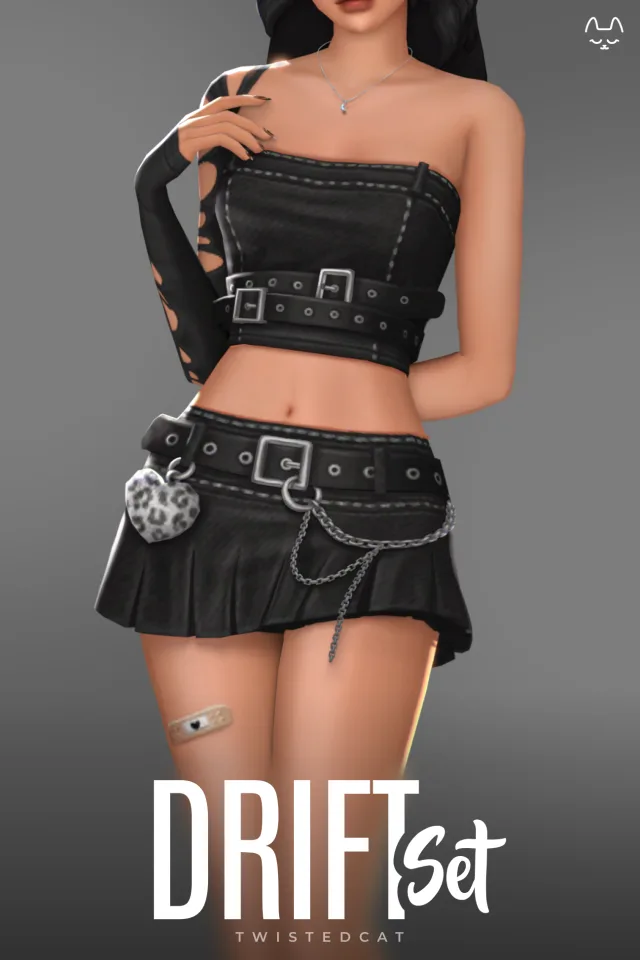 Vista previa de Drift Set, ropa de twisted-cat para Los Sims 4.