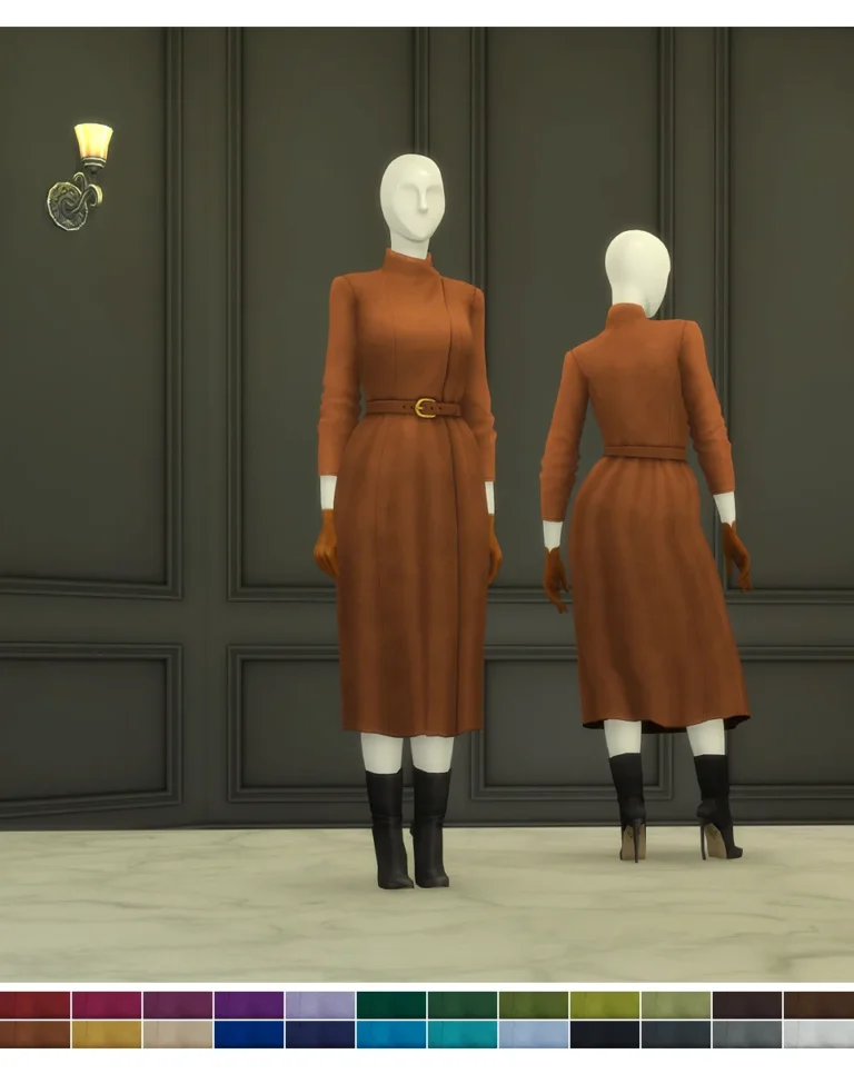 Vista previa de Duchess of vestido VII (24 color), ropa de rustys-cc para Los Sims 4.