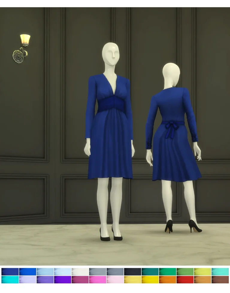 Vista previa de Duchess of vestido X (26 color), ropa de rustys-cc para Los Sims 4.