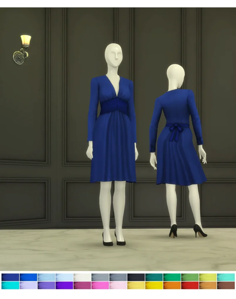 Vista previa de Duchess of vestido X (26 color), ropa de rustys-cc para Los Sims 4.