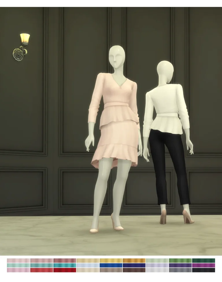 Vista previa de Duchess of vestido XII (27 color), ropa de rustys-cc para Los Sims 4.