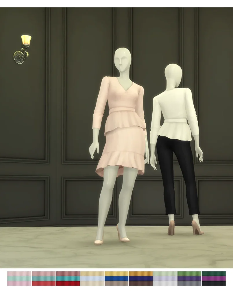 Vista previa de Duchess of vestido XII (27 color), ropa de rustys-cc para Los Sims 4.