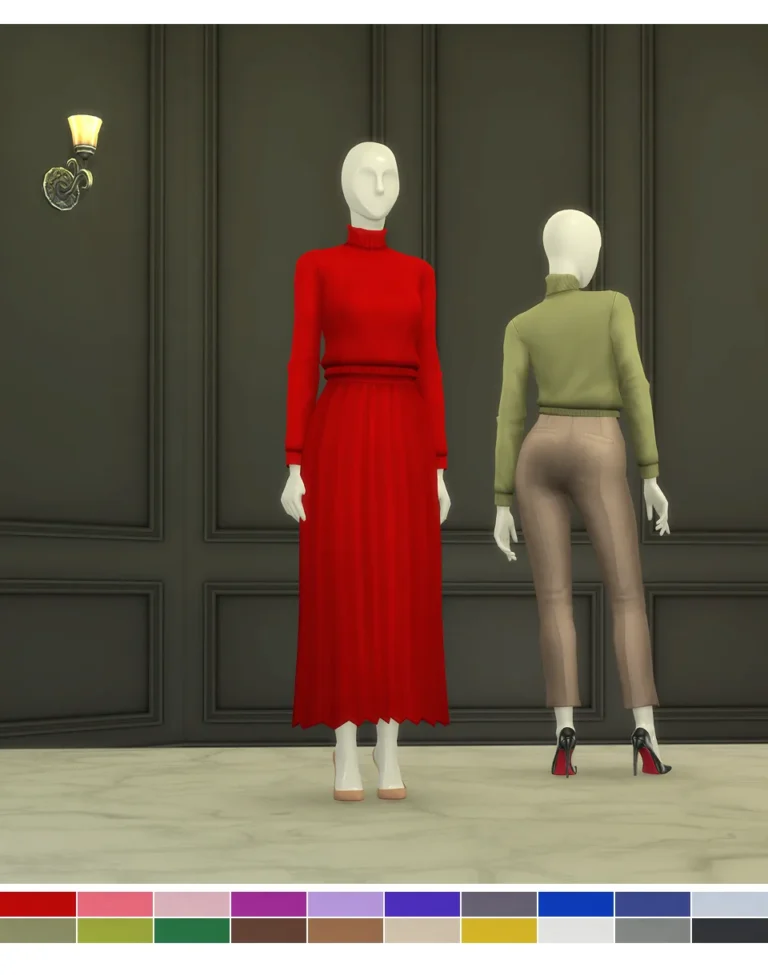 Vista previa de Duchess of vestido XV (20 color), ropa de rustys-cc para Los Sims 4.