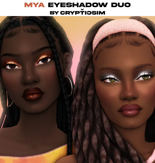 Vista previa de Dúo de sombras de ojos mya, maquillaje de crypticsim para Los Sims 4.