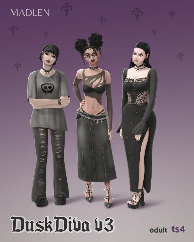 Vista previa de Duskdiva v3 set wrapped up this set and i, accesorios de madlensims para Los Sims 4.