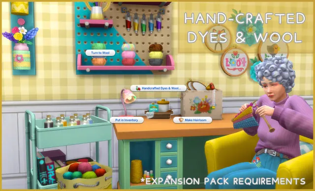 Vista previa de Dyes Recipes -, mods de littlbowbub para Los Sims 4.
