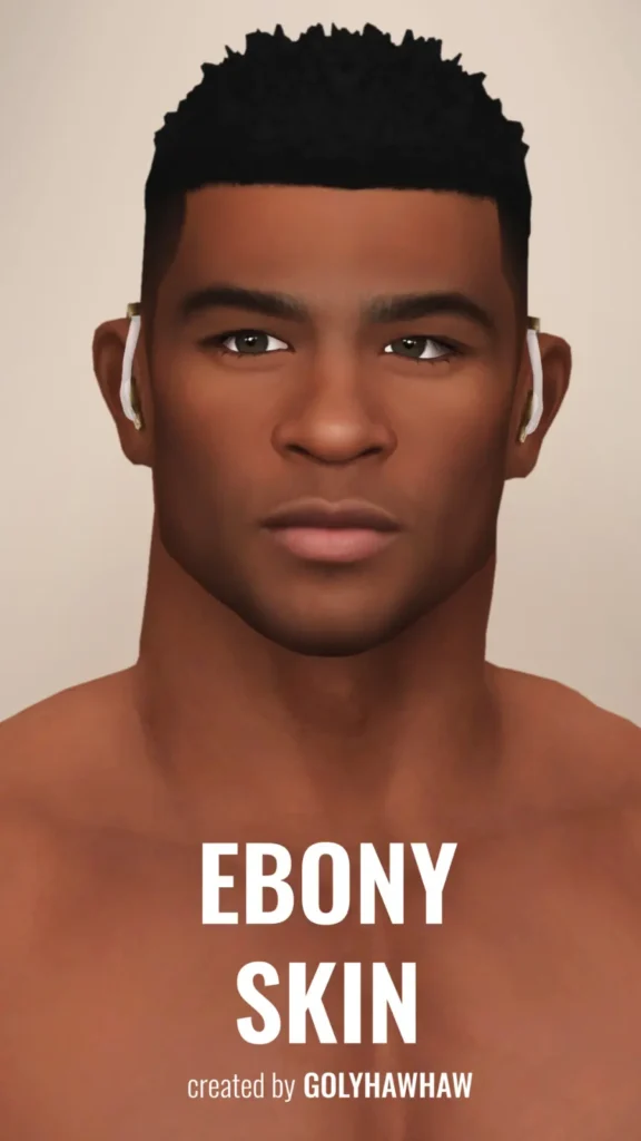 Vista previa de EBONY SKIN, mods de golyhawhaw para Los Sims 4.