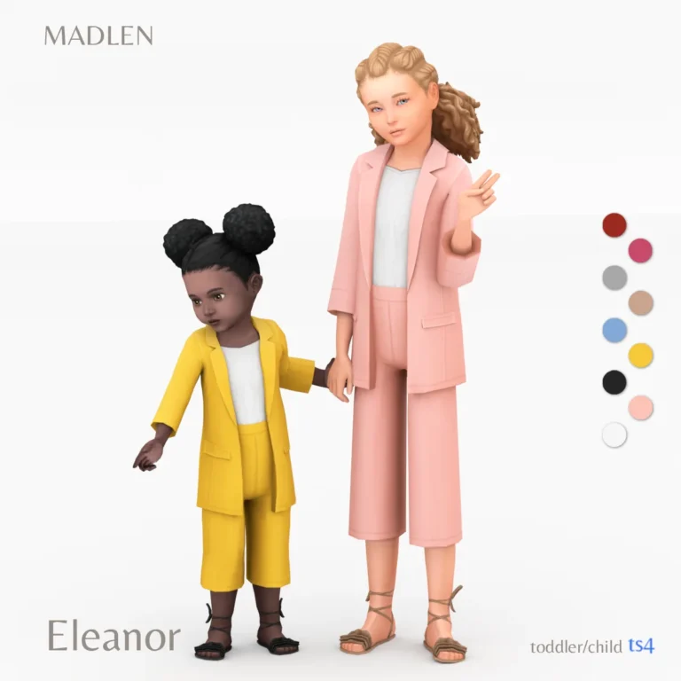 Vista previa de Eleanor conjunto younger ones are seriously lacking, ropa de madlensims para Los Sims 4.