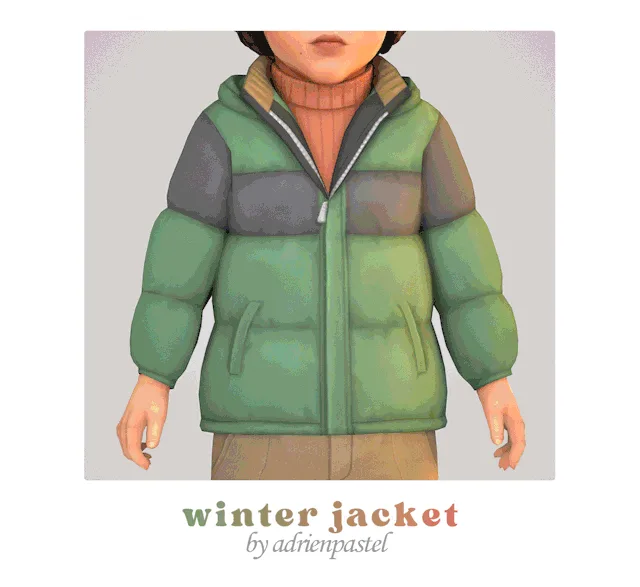 Vista previa de EP05 Winter Jacket & Linen Pants (Toddlers), ropa de its-adrienpastel para Los Sims 4.