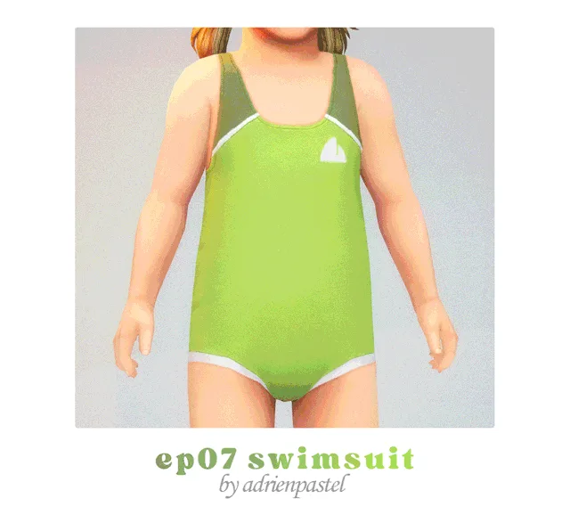 Vista previa de EP07 Swimsuit (Toddlers), zapatos de its-adrienpastel para Los Sims 4.