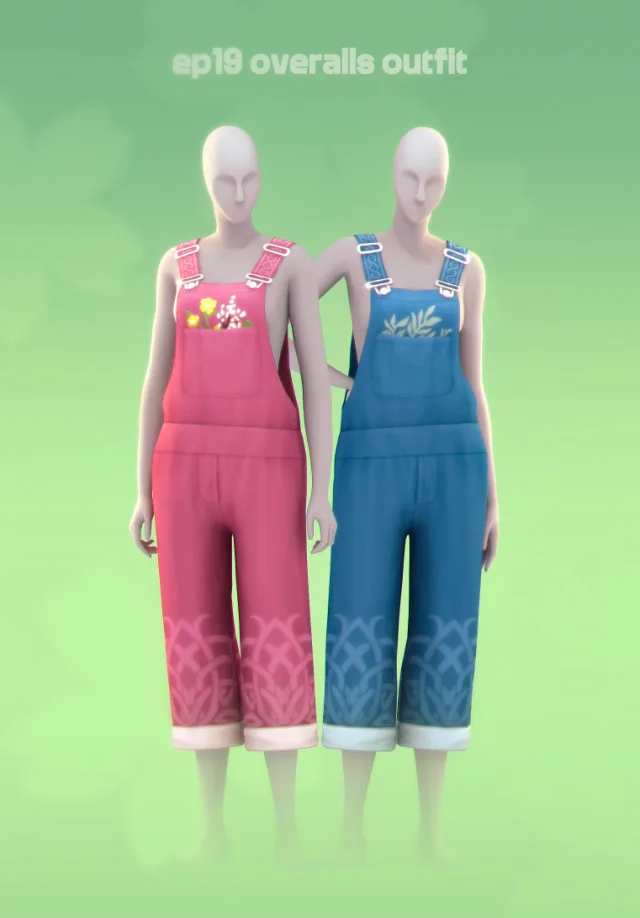 Vista previa de EP19 Overalls Edit, ropa de its-adrienpastel para Los Sims 4.