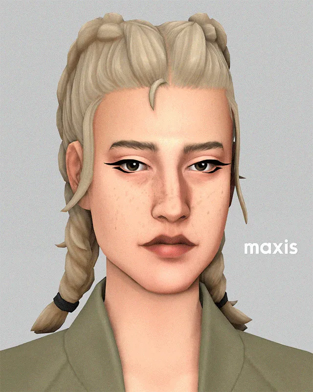 Vista previa de EP20 DoubleBraid & CurlyTop Swatches corregido Override, mods de its-adrienpastel para Los Sims 4.