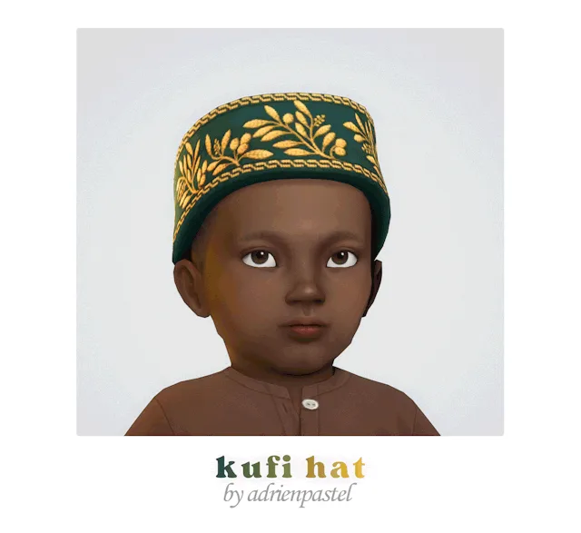 Vista previa de EP21 Kufi & Agbada Hats (infantes conversiones), accesorios de its-adrienpastel para Los Sims 4.